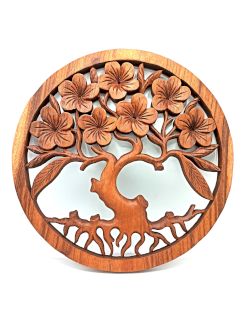 Tree of Life Frangipani Panel - 40cm - Click Image to Close